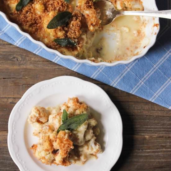 Three Cheese Cauliflower Gratin - Recipe photo by domesticateme