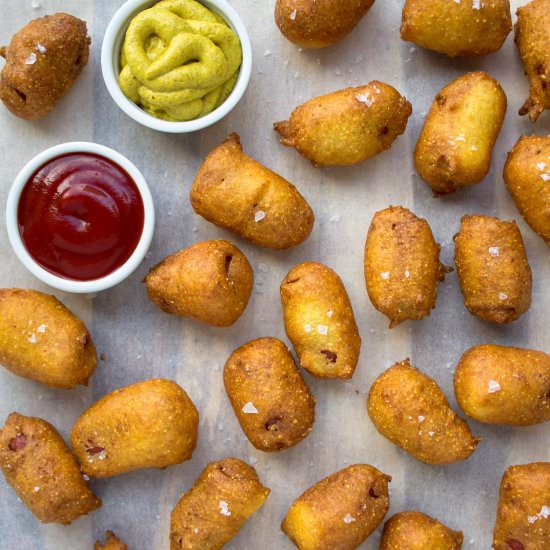 Gluten Free Corn Dog Nuggets - Recipe photo by Gluten Free Blondie