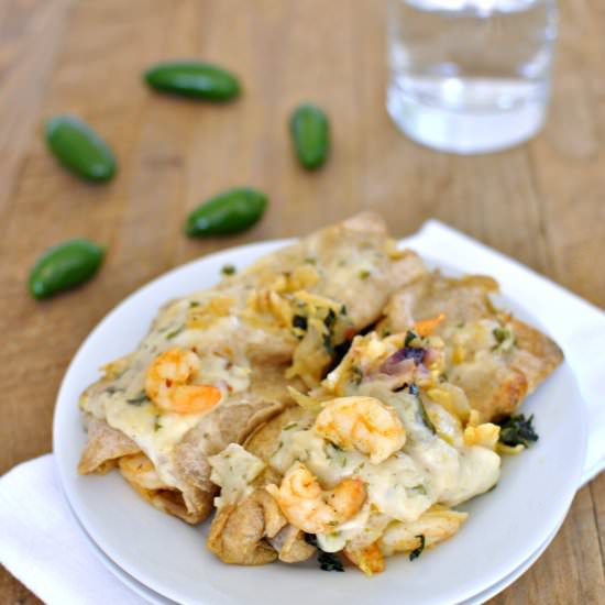Roasted Shrimp Enchiladas - Recipe photo by rmbrosemer