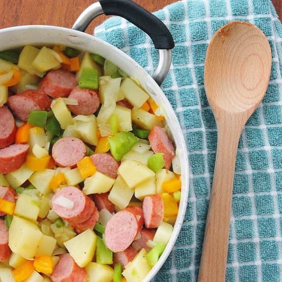 Sausage and Hash Skillet - Recipe photo by Thehappyflammily