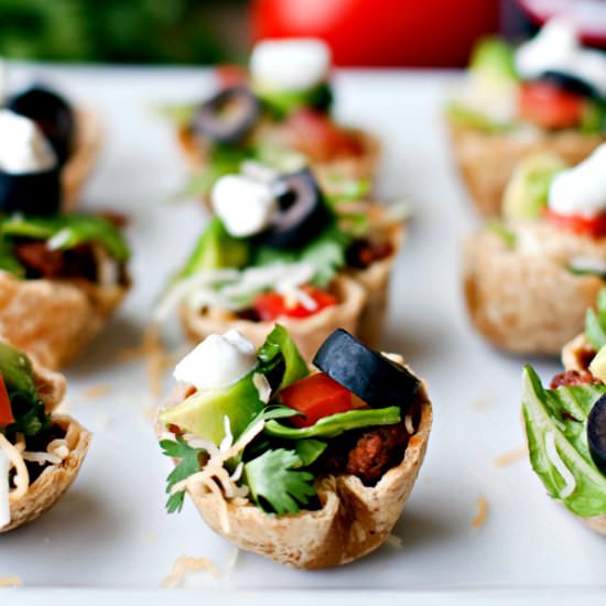 Taco Salad Mini Bites - Recipe photo by FoodFolksandFun