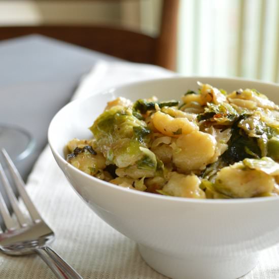 Brussel Sprout Haluski - Recipe photo by superman cooks