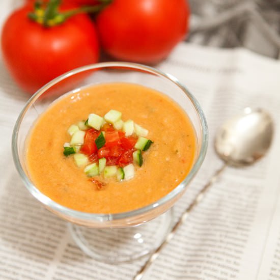 Gazpacho Tomato Soup - Recipe photo by elenianag