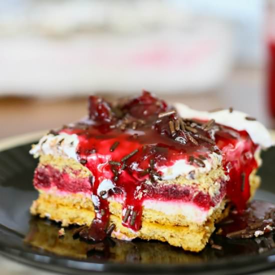 Cherry Pie Ice Box Cake - Recipe photo by Kleinworth &amp; Co