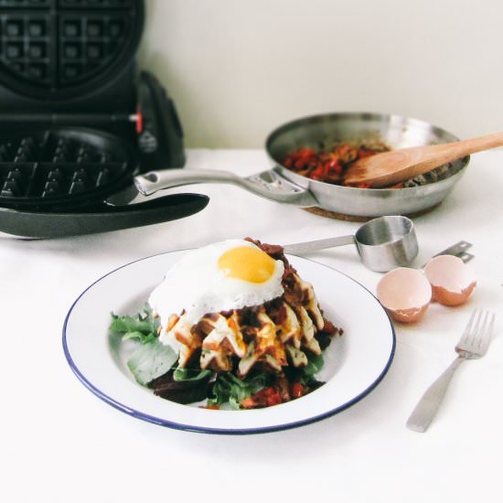 Cheddar and Jalapeno Waffles - Recipe photo by baconeggcheesecake