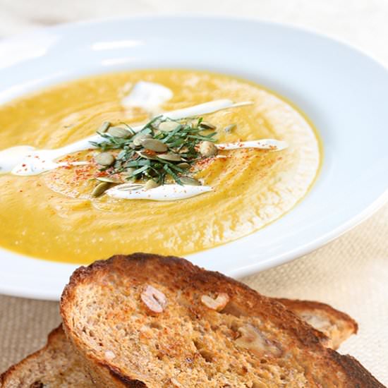 Roasted Butternut Squash Soup - Recipe photo by GreatHarvest