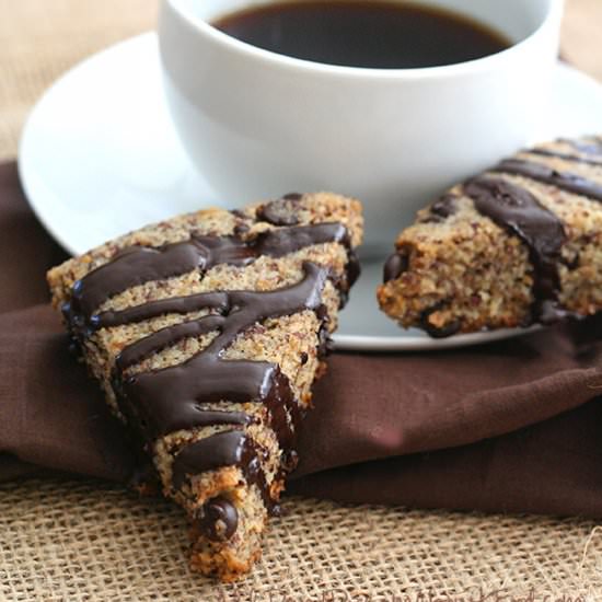 Hazelnut Chocolate Chip Scones - Recipe photo by fooddreamer