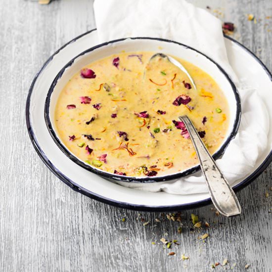 Gulab Ki Kheer/Rose Pudding - Recipe photo by cubesnjuliennes