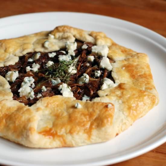 Mushroom Galette with Blue Cheese - Recipe photo by Circle B Kitchen