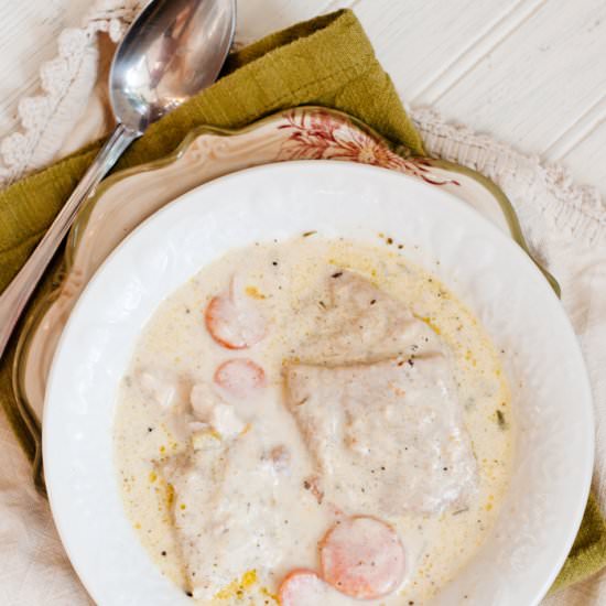 Classic Chicken and Dumplings - Recipe photo by foodsofourlives