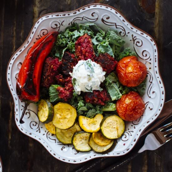Super Green Salad with Crazy Feta - Recipe photo by theblondechef