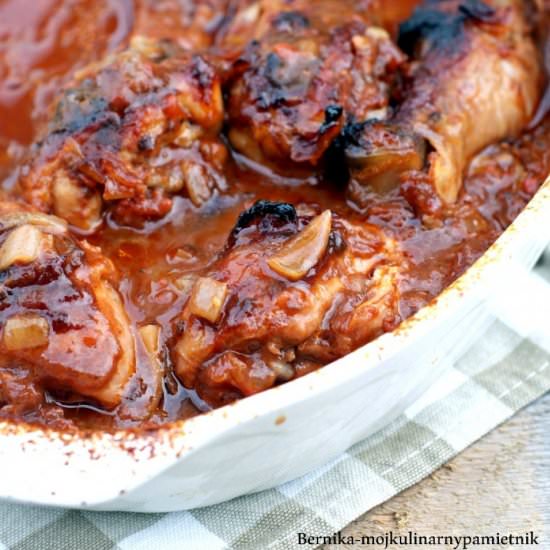 Drumsticks with plum sauce - Recipe photo by Moj kulinarny pamietnik