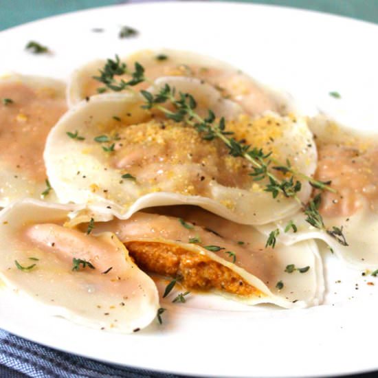 Vegan Pumpkin Ravioli - Recipe photo by ItDoesntTasteLikeChicken