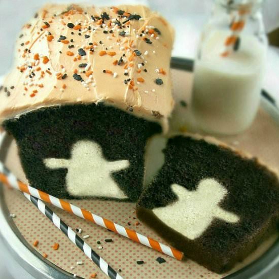 Chocolate Ghost Cake - Recipe photo by sewlicious