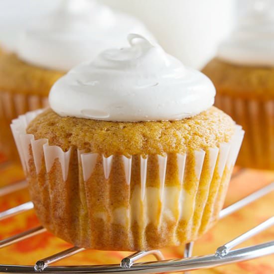 Pumpkin Cheesecake Cupcakes - Recipe photo by taste and tell
