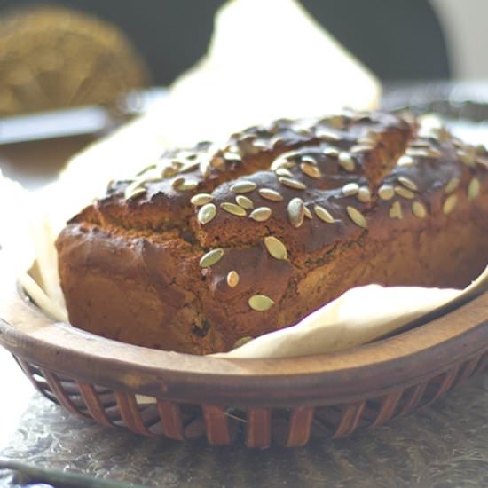 Vegan and Gluten-Free Pumpkin Bread - Recipe photo by Audrey @ Unconventional Baker