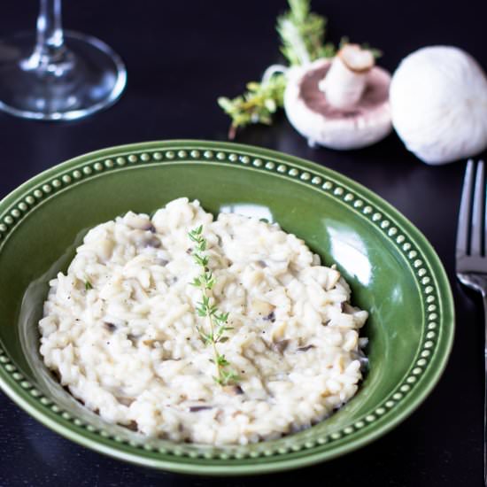 Mushroom Risotto with Goat Cheese - Recipe photo by KitchenHighlights