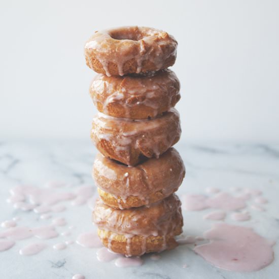 Strawberry Glazed Doghnuts - Recipe photo by thekitchykitchen