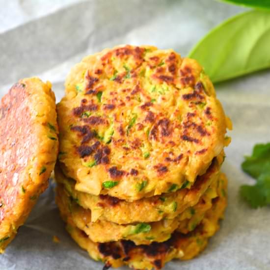Vegan Zucchini Chickpea Fritters - Recipe photo by yesiamvegan