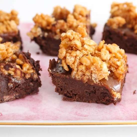 Salted Caramel Crunch Brownies - Recipe photo by biancagarcia
