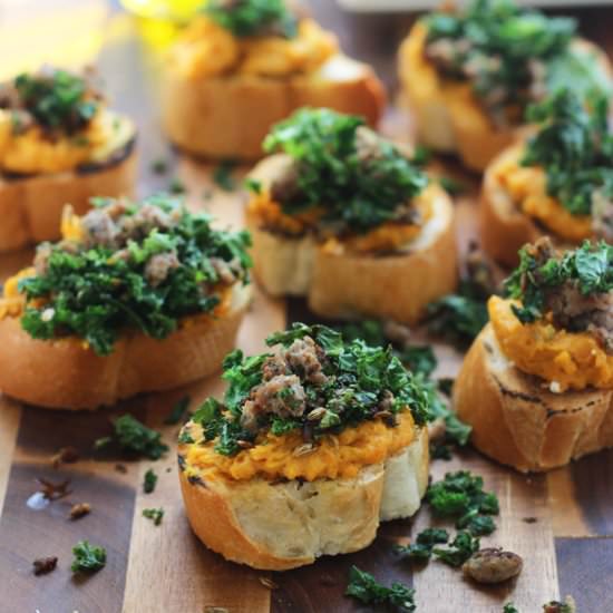 Whipped Butternut Squash Crostini - Recipe photo by cookingforkeeps