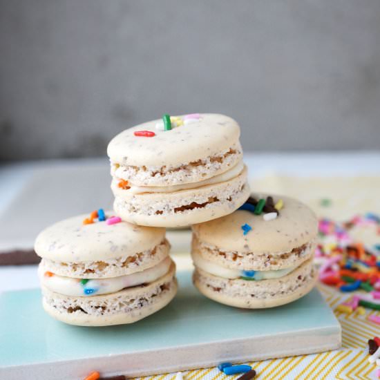 Birthday Cake Macarons - Recipe photo by misshangrypants
