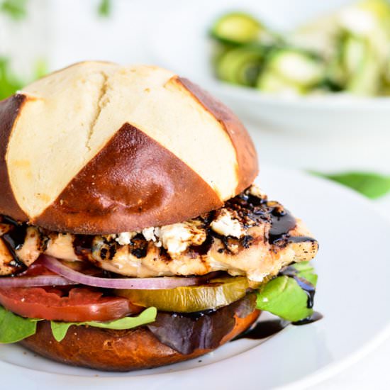 Balsamic & Goat Cheese Chicken Sandwich - Recipe photo by garnishandglaze