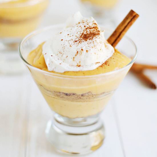 Pumpkin Pie Pudding - Recipe photo by abeautifulmessblog