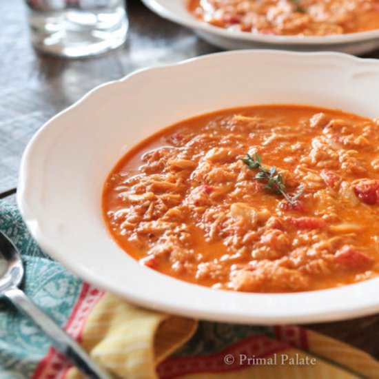 Creamy Crab Bisque - Recipe photo by PrimalPalate