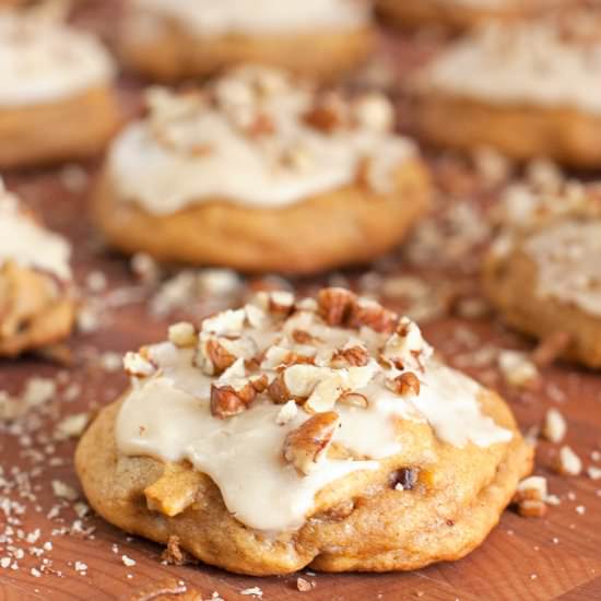 Pumpkin Cookies with Maple Glaze - Recipe photo by 2Teaspoons
