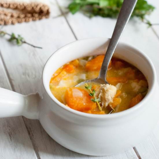 Sweet Potato and Chicken Soup - Recipe photo by prettylittleapron