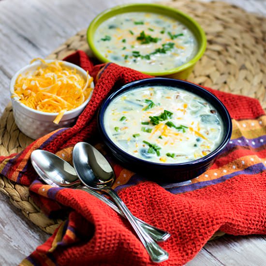 Roasted Corn, Poblano & Potato Soup - Recipe photo by carolinagirlcooks