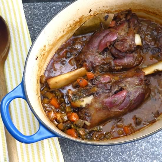 Braised Lamb Shanks - Recipe photo by garlic and zest