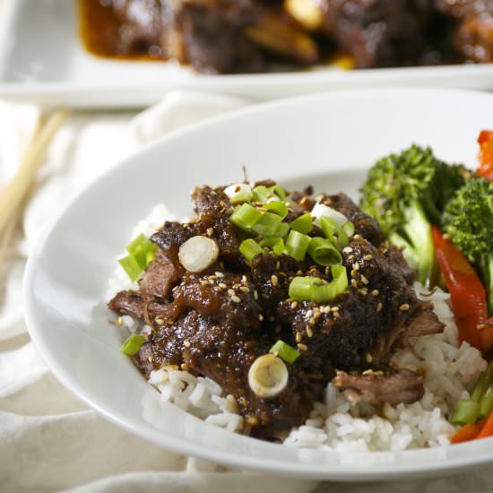 Braised Korean Beef Short Ribs - Recipe photo by RelishingIt