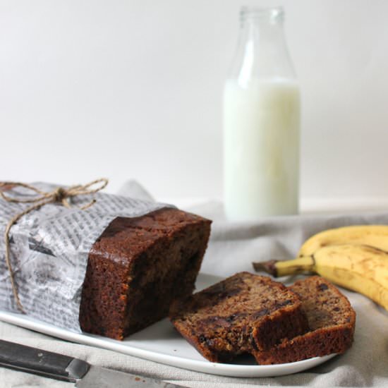 Banana & Chocolate Chip Bread - Recipe photo by Wicked sweet kitchen