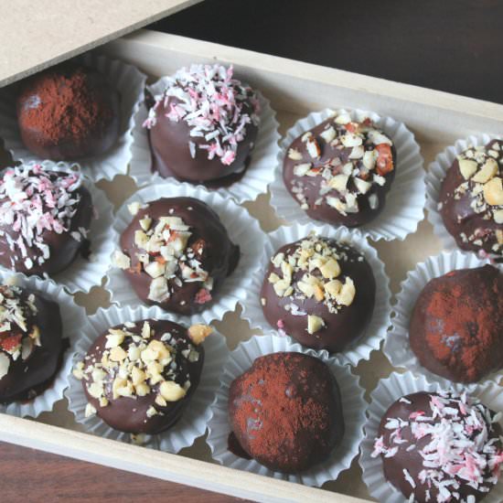 Vegan GF Chocolate Cake Truffles - Recipe photo by healthyappetiteblog