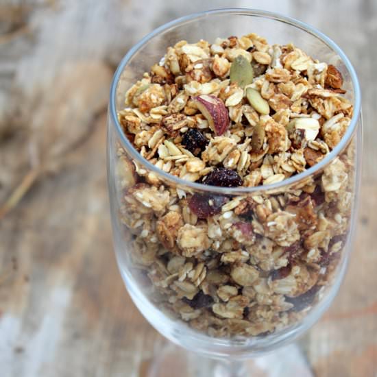 Maple Peanut Butter Granola - Recipe photo by The Gumdrop Button