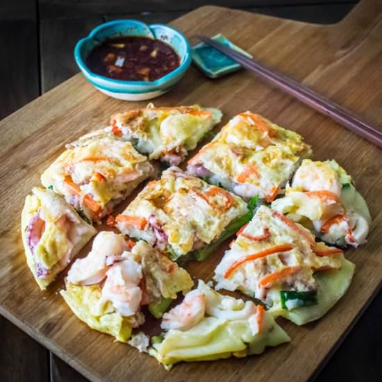 Korean Seafood Pancake - Recipe photo by misshappybelly