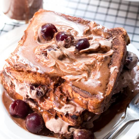 Choc Cherry Cheesecake French Toast - Recipe photo by Cafe Delites