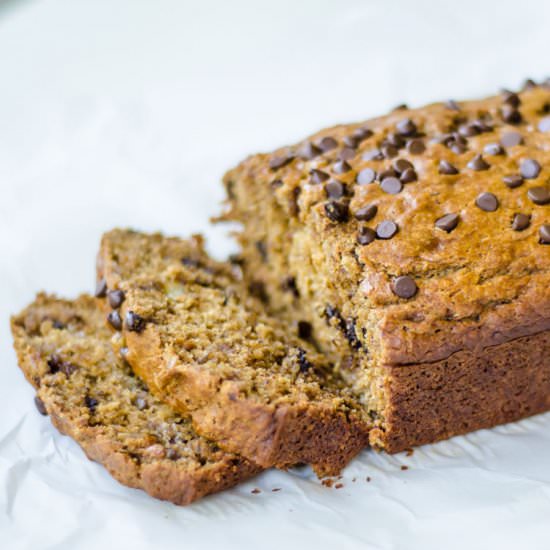 Chocolate Chip Banana Bread - Recipe photo by savedbythekale