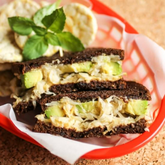 Grilled Sauerkraut Avocado Sandwich - Recipe photo by dizzybusyandhungry