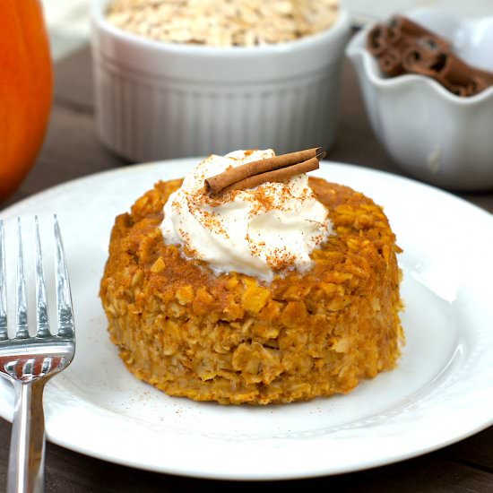 Pumpkin Pie Baked Oatmeal - Recipe photo by fearlesshomemaker