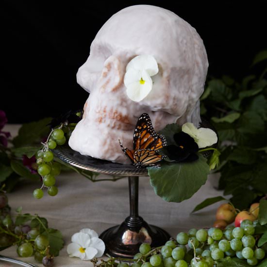 Vanilla Bean Skull Cake - Recipe photo by thehousethatlarsbuilt