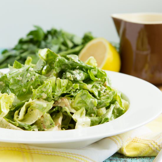 Dairy-free Caesar Salad with MCTs - Recipe photo by HealthfulPursuit