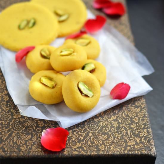 Kesar Peda - Recipe photo by Indian Khana