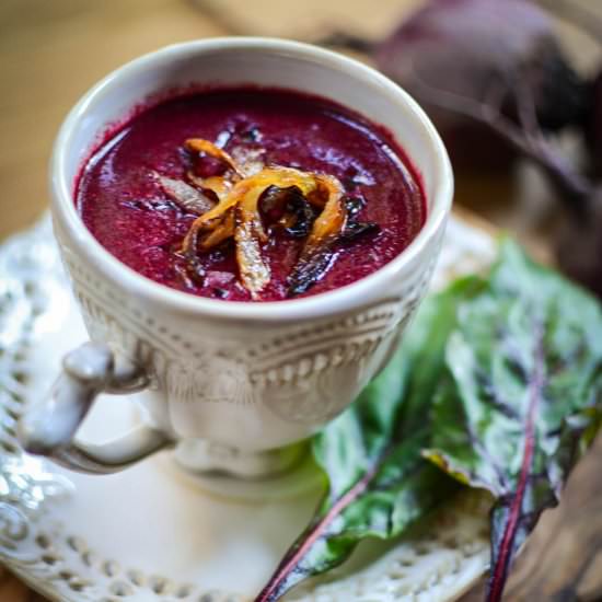 Beetroot, Cumin and Coconut Soup - Recipe photo by Urvashi Roe