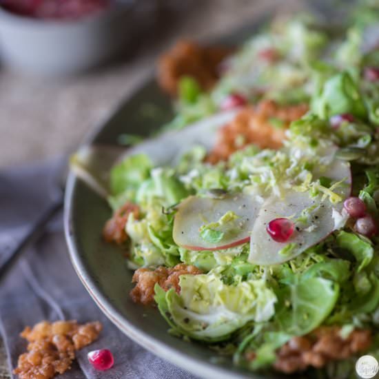 Shredded Brussels sprouts - Recipe photo by LoveAndGarnish