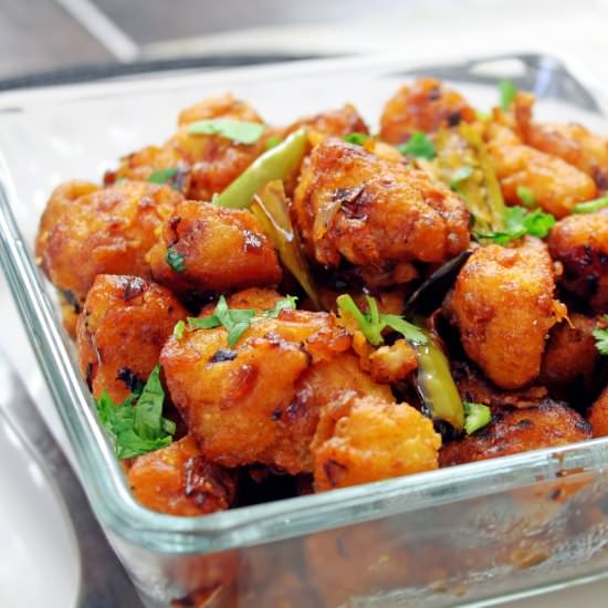 Dry Gobi Manchurian - Recipe photo by sindhooraskitchen