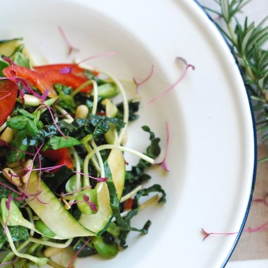 Balsamic Zucchini & Kale Salad - Recipe photo by JulesGalloway