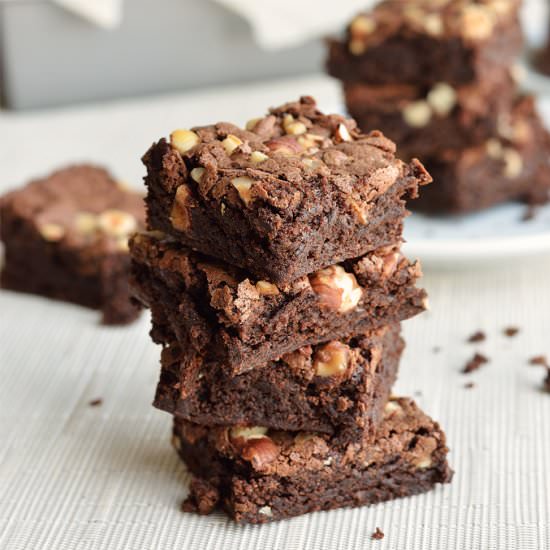 Fudgy Hazelnut Brownies - Recipe photo by Paleo Fondue